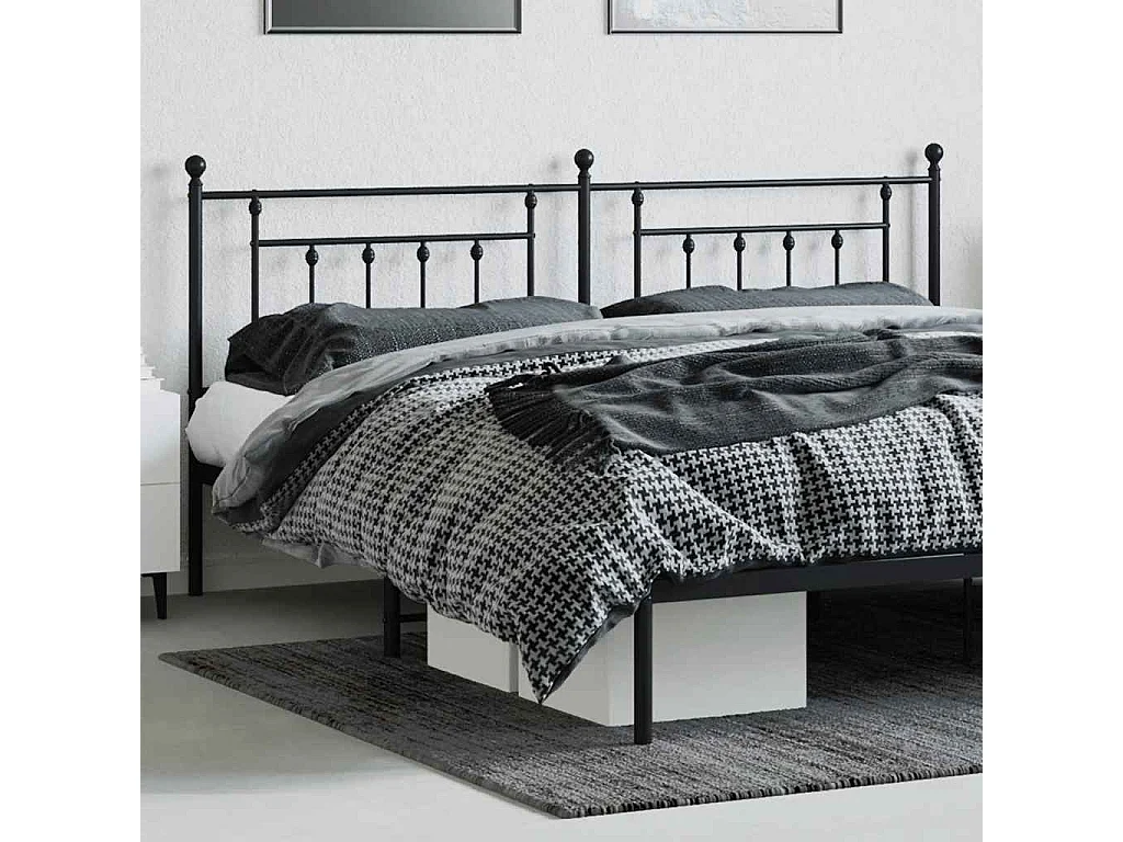 Tête de lit métal noir 200 cm