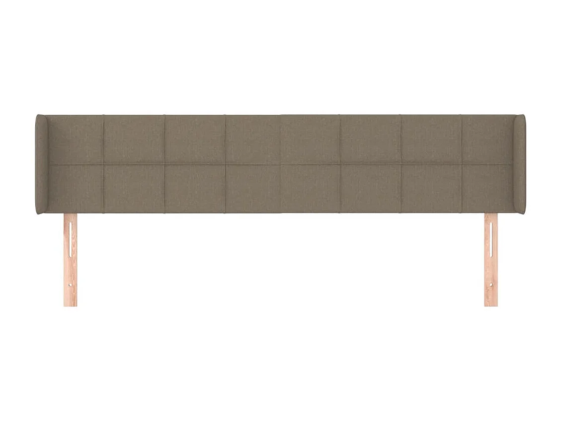 Kopfteil mit Flügeln Taupe 163x16x78/88 cm Stoff