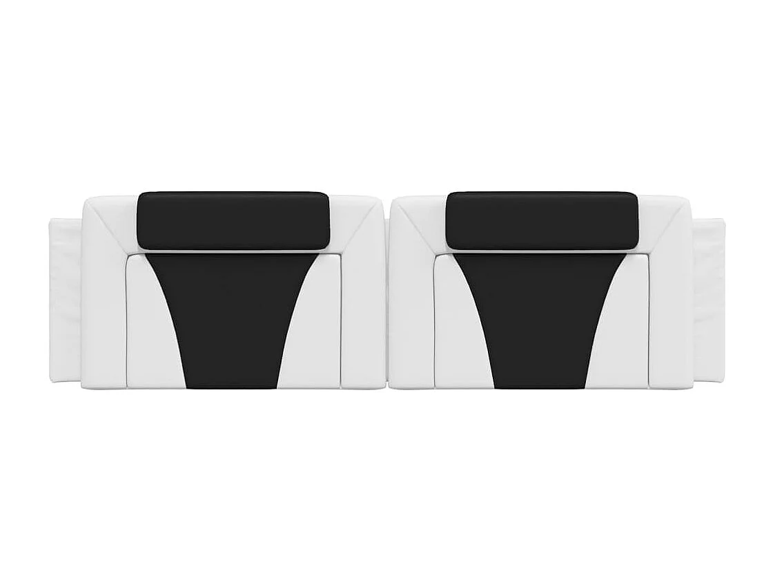 Cuscino testiera bianco e nero 180 cm in similpelle