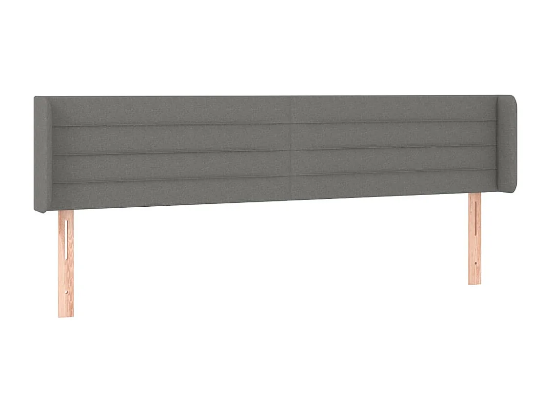 Testiera LED Grigio scuro 183x16x78/88 cm Tessuto