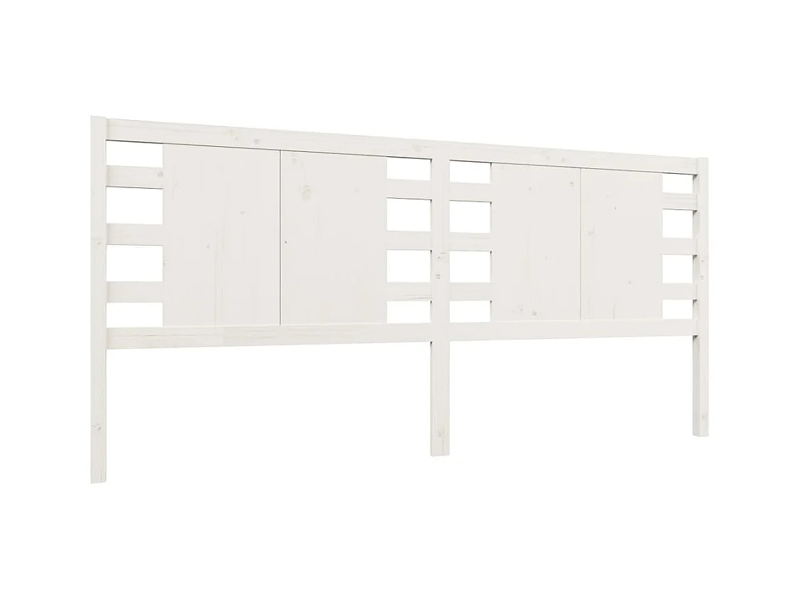 Tête de lit Blanc 126x4x100 cm Bois massif de pin