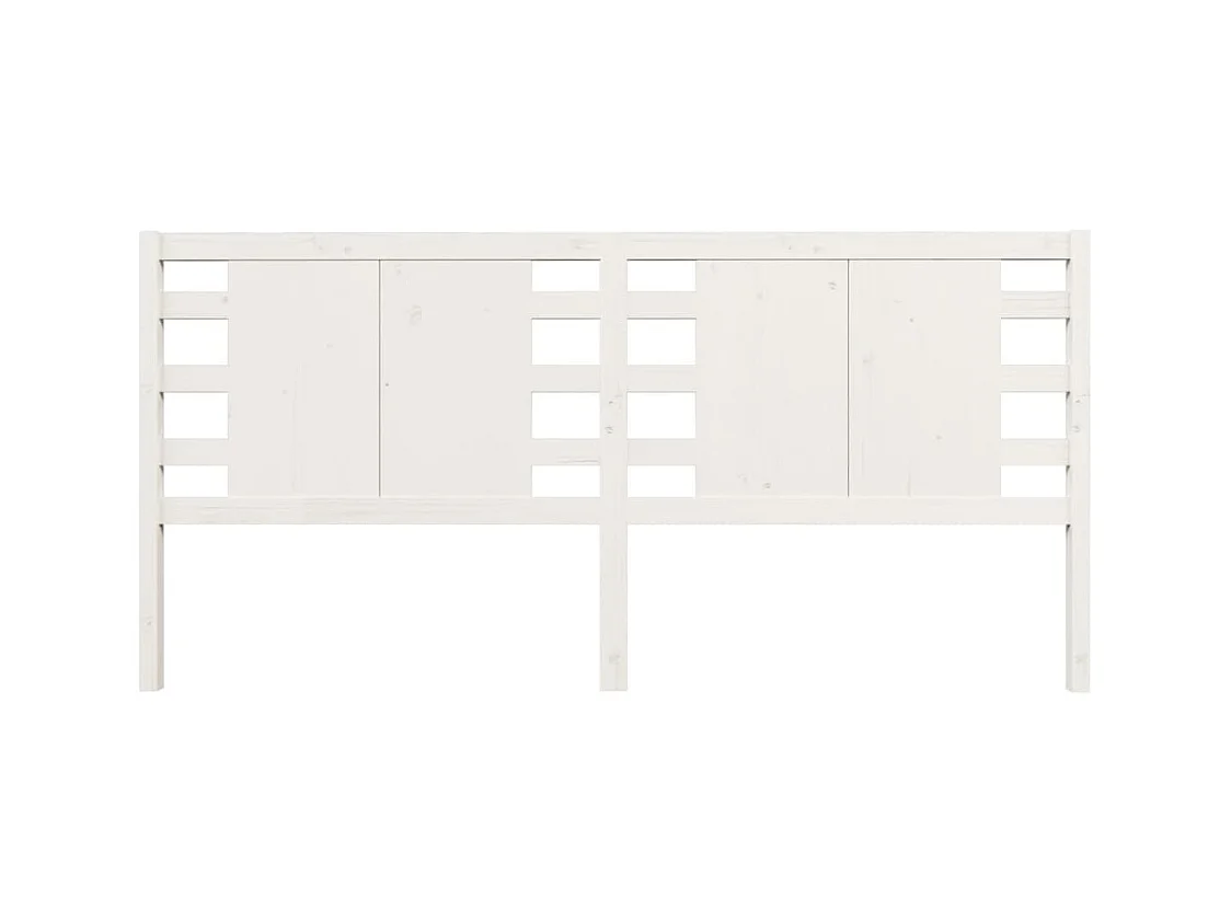 Tête de lit Blanc 126x4x100 cm Bois massif de pin