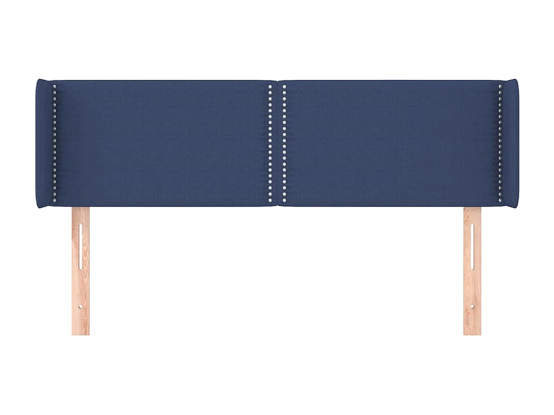 Kopfteil mit Ohren Blau 147x16x78/88 cm Stoff