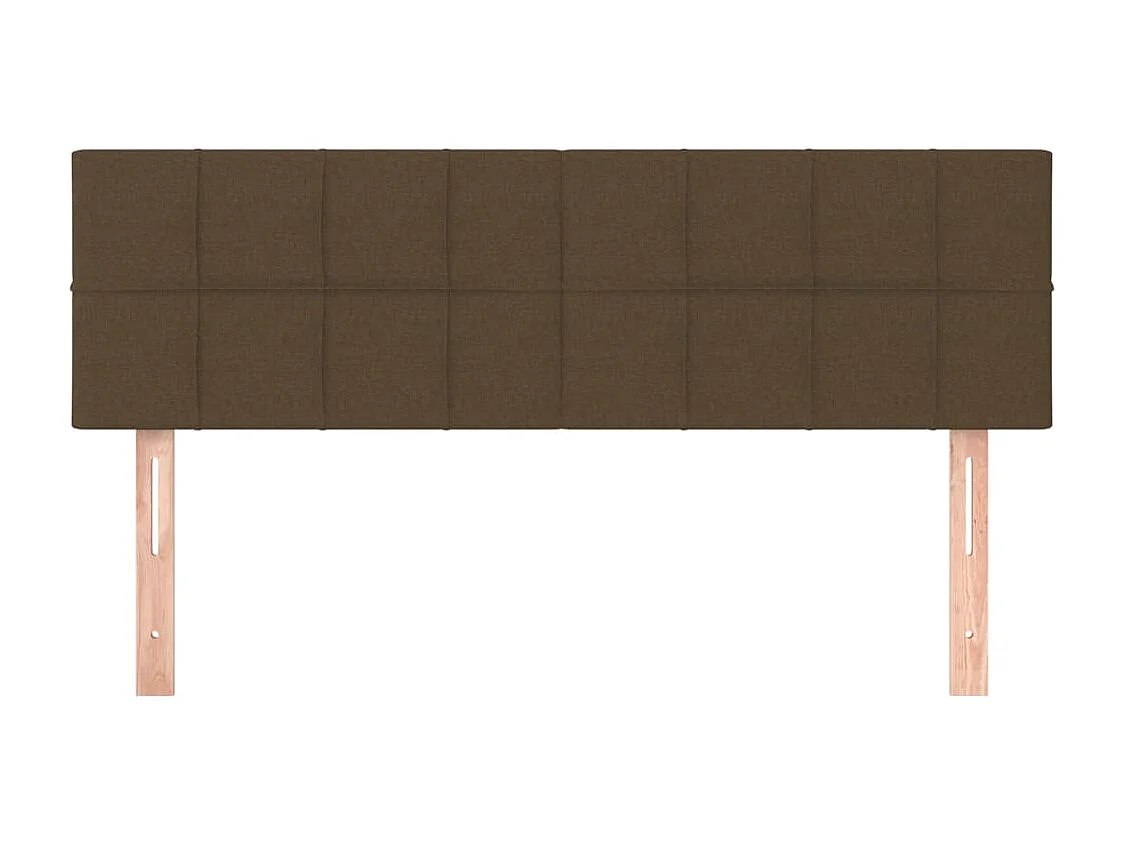 Têtes de lit 2 pcs Marron foncé 72x5x78/88 cm Tissu
