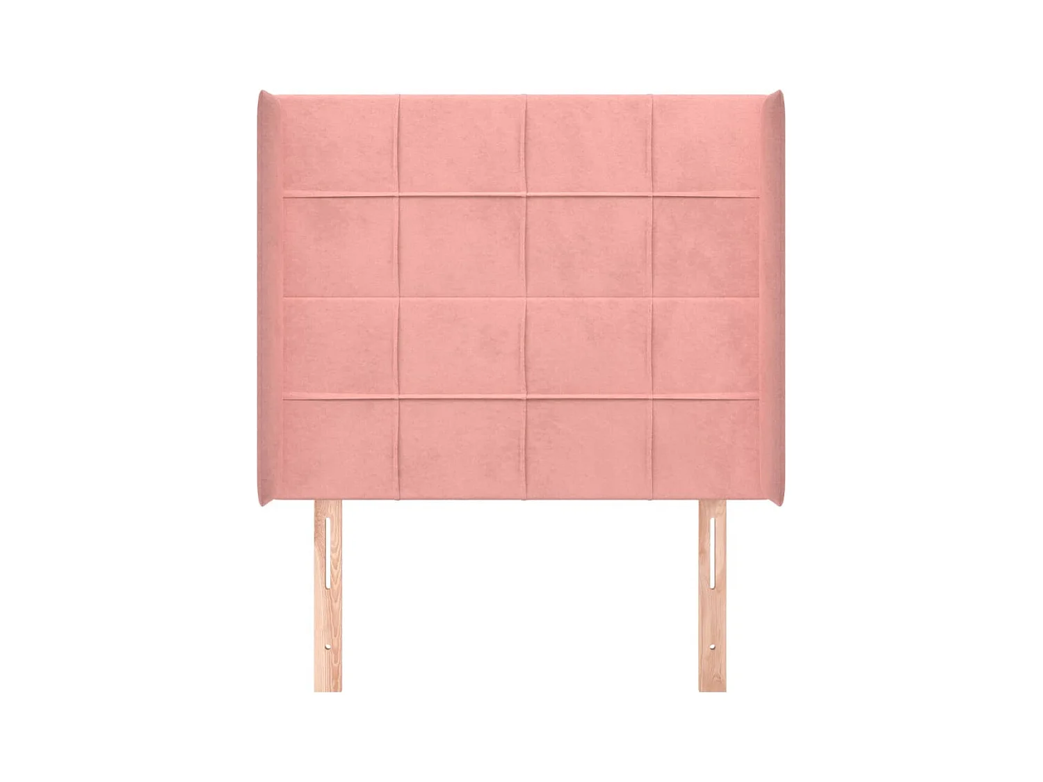 Testiera con ali Rose 93x16x118/128 cm Velluto