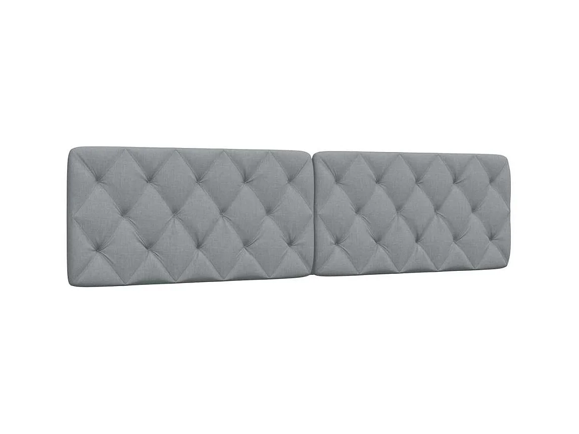 Coussin de tête de lit gris clair 200 cm tissu