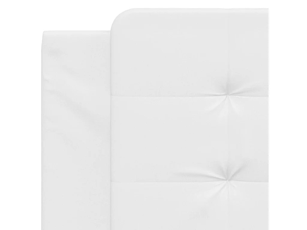 Coussin de tête de lit blanc 100 cm similicuir