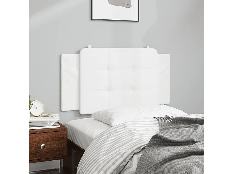 Coussin de tête de lit blanc 100 cm similicuir