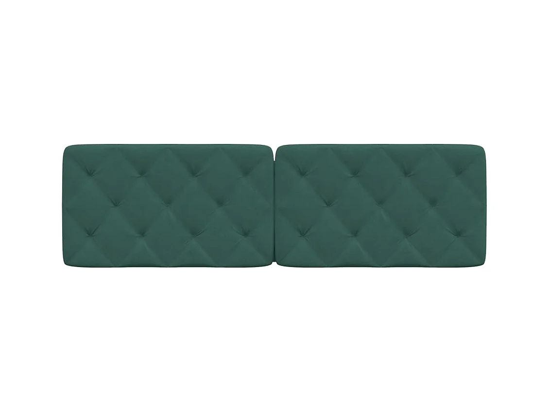 Donkergroen hoofdbordkussen 160 cm fluweel