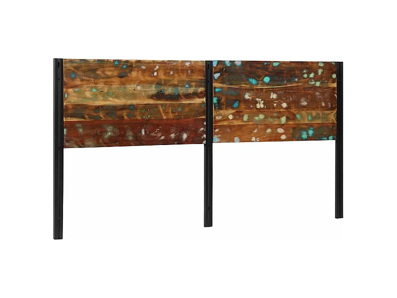 Hoofdbord van 200 cm in gerecycled massief hout en ijzer