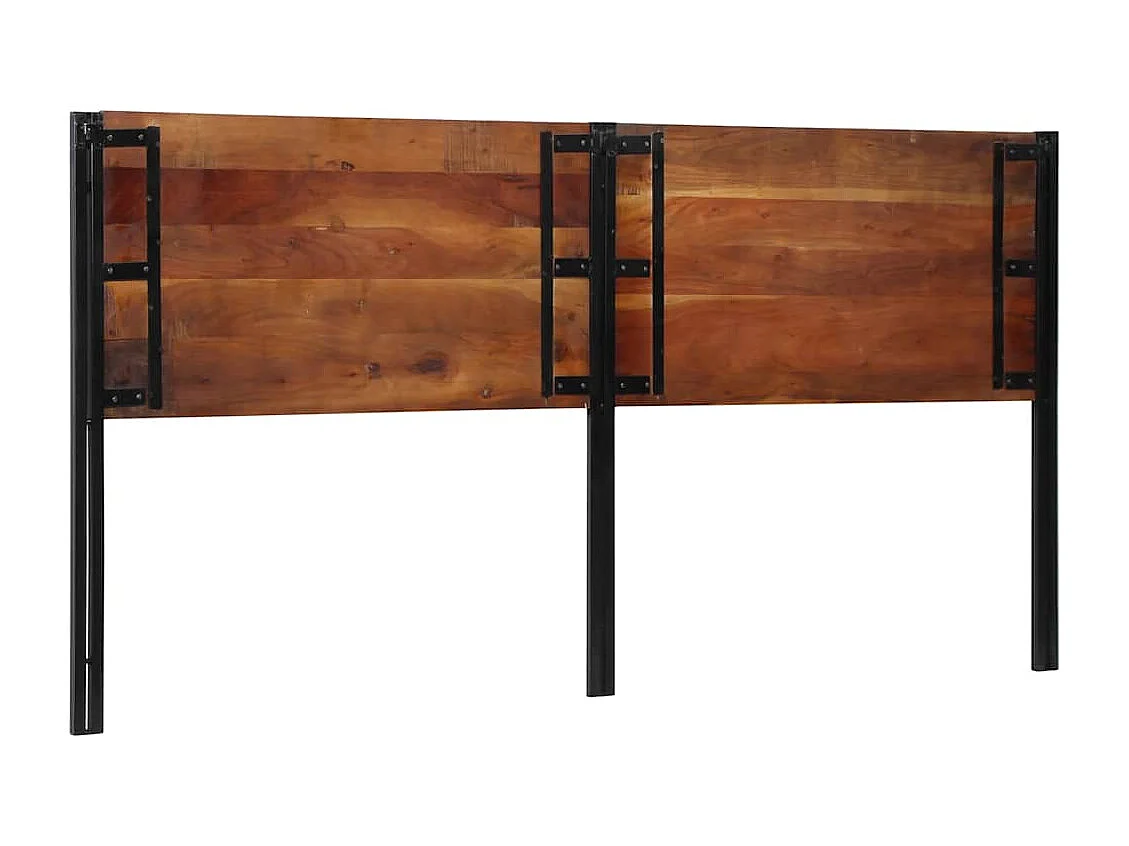 Tête de lit 200 cm bois massif récupéré et fer