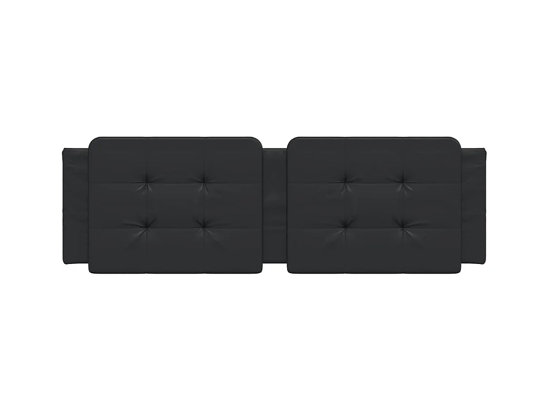 Zwart hoofdbordkussen 160 cm kunstleer