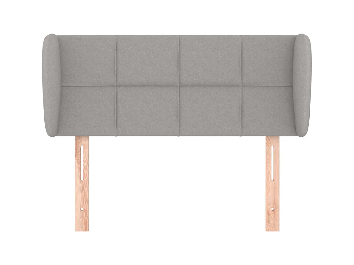 Tête de lit avec oreilles Gris clair 103x23x78/88 cm Tissu