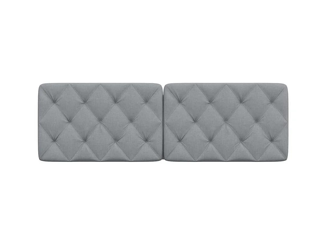 Lichtgrijs hoofdbordkussen 160 cm stof