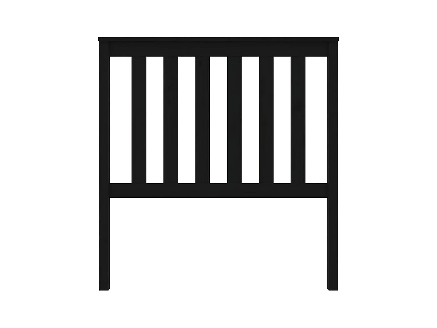 Tête de lit Noir 96x6x101 cm Bois massif de pin