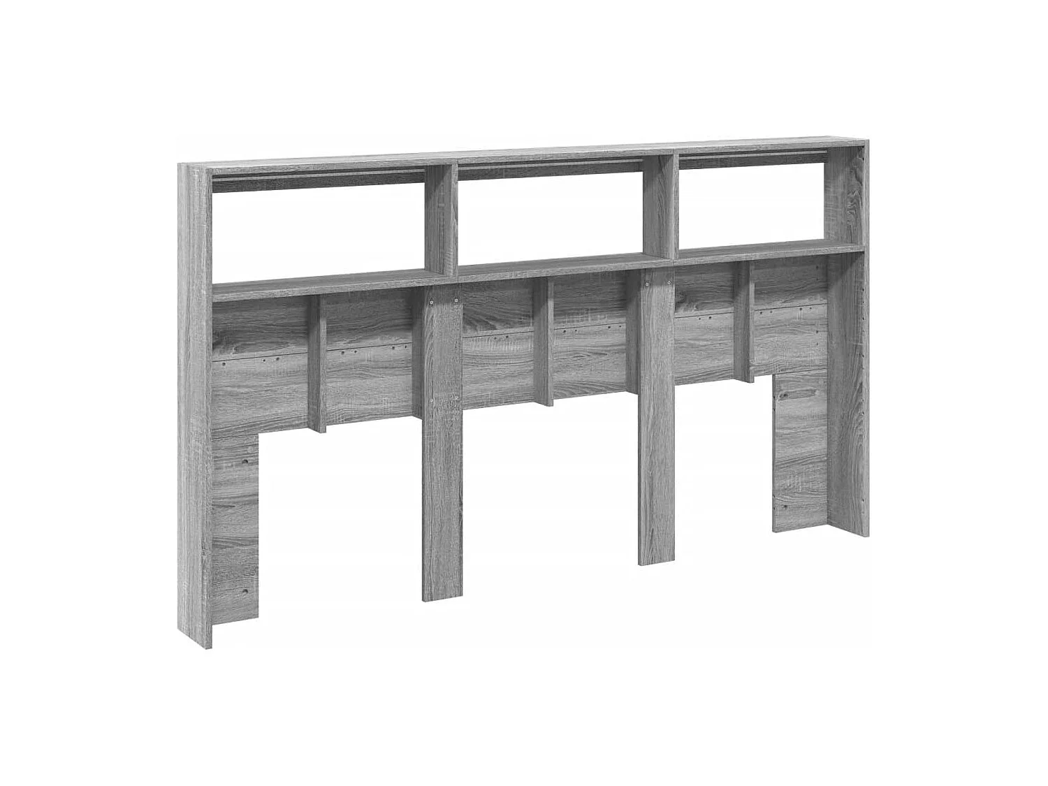 Hoofdbord met LED Sonoma Grey 180x17x102 cm