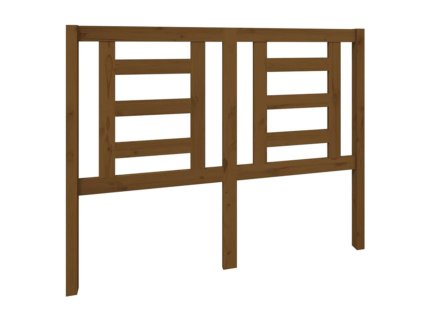 Honingbruin hoofdbord 126x4x100 cm massief grenenhout