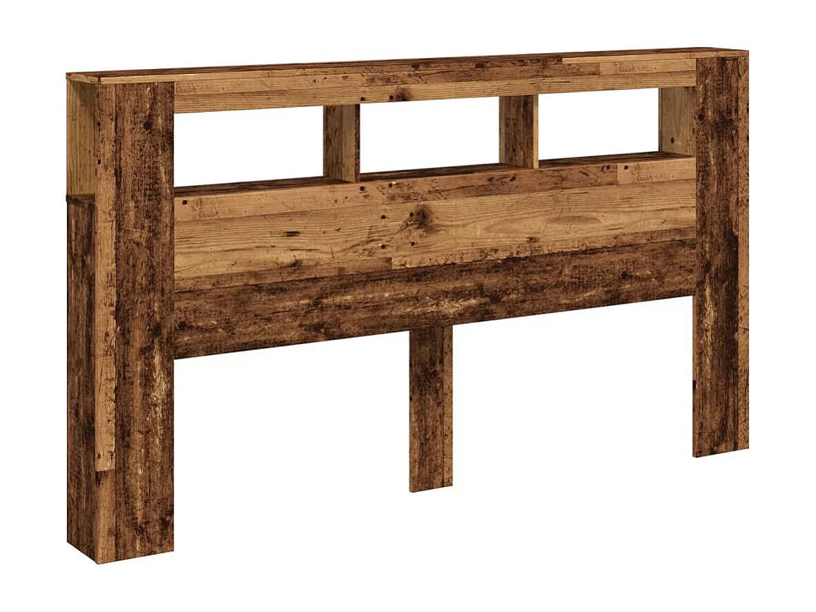 Testiera LED in legno vecchio 180x18,5x103,5cm in legno ingegnerizzato