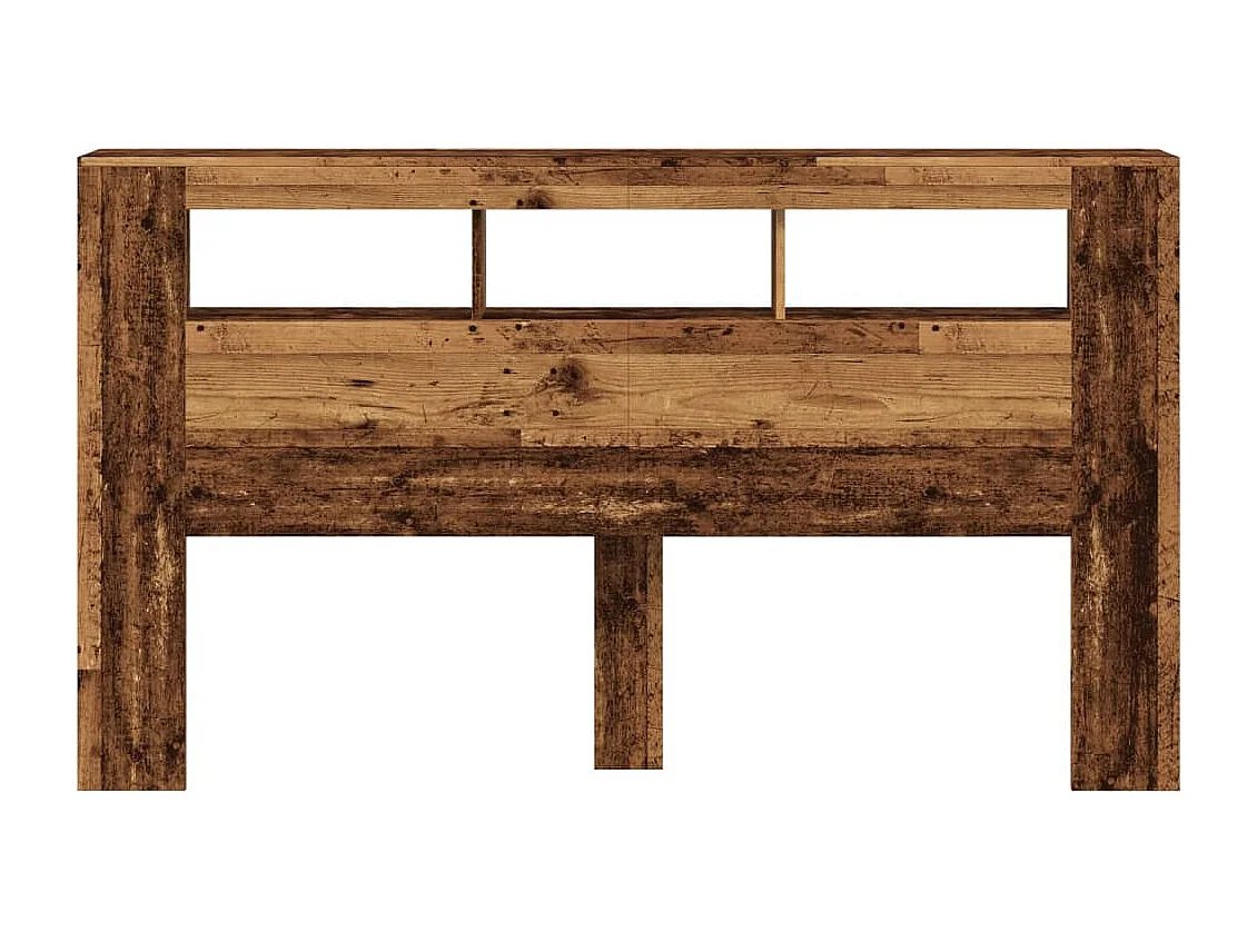 Testiera LED in legno vecchio 180x18,5x103,5cm in legno ingegnerizzato