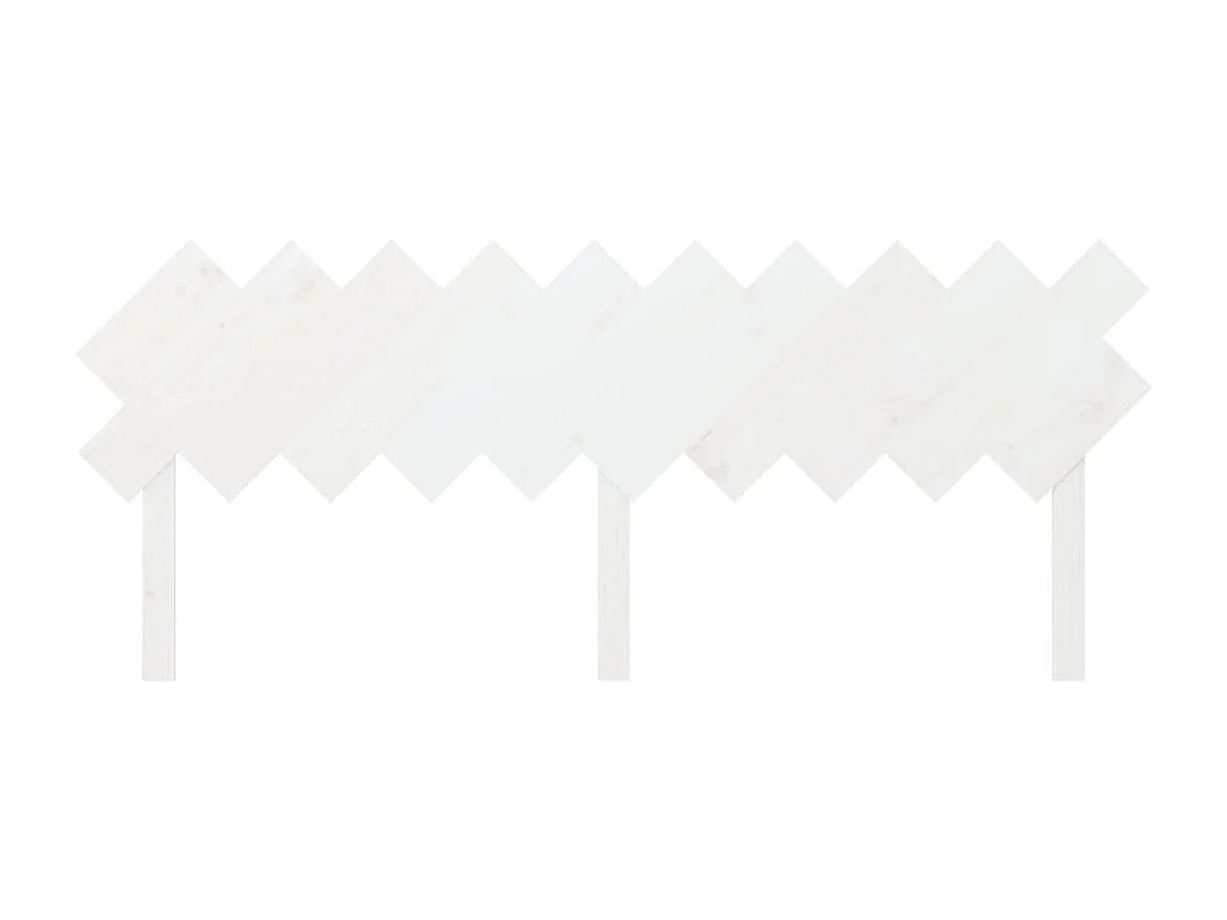 Wit hoofdeinde 196x3x80,5 cm Massief grenenhout