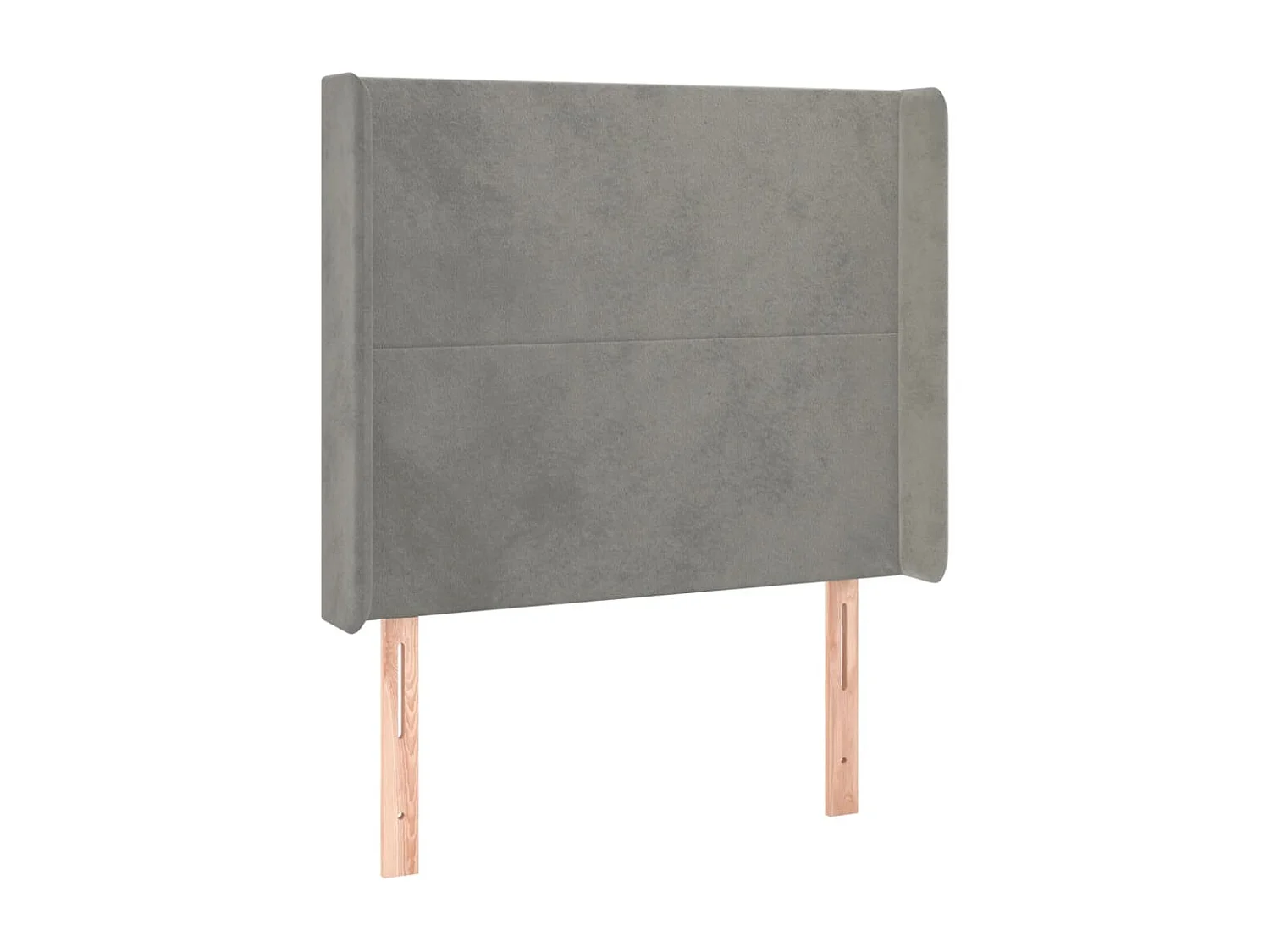 Tête de lit avec oreilles Gris clair 93x16x118/128 cm Velours