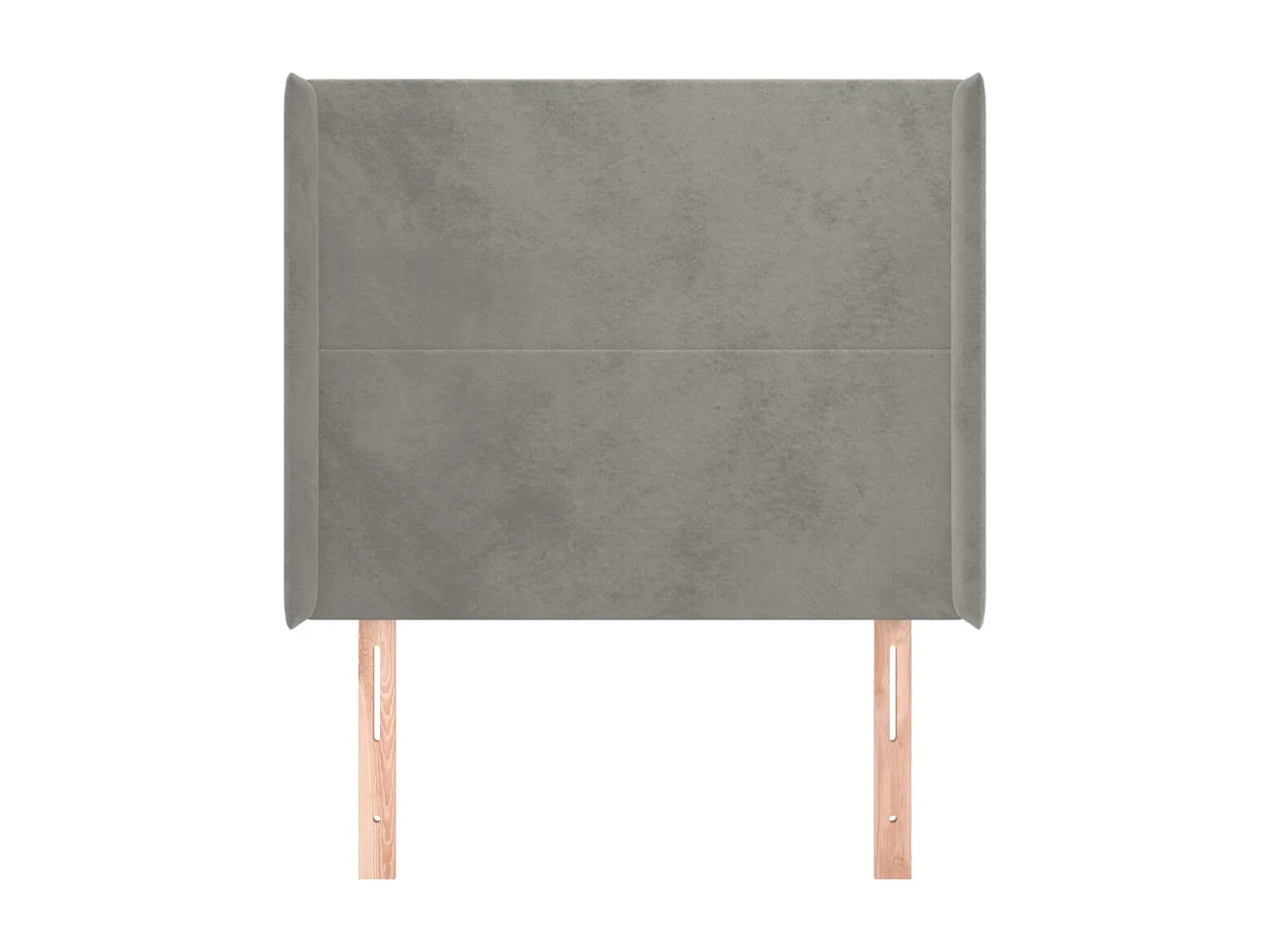 Tête de lit avec oreilles Gris clair 93x16x118/128 cm Velours