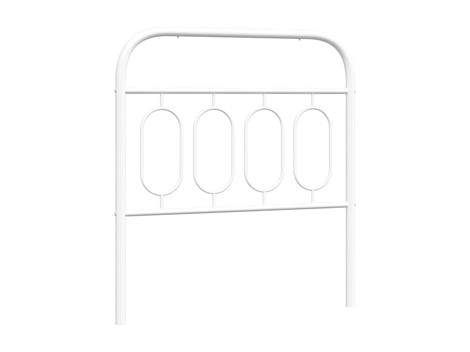 Testiera in metallo bianco 90 cm