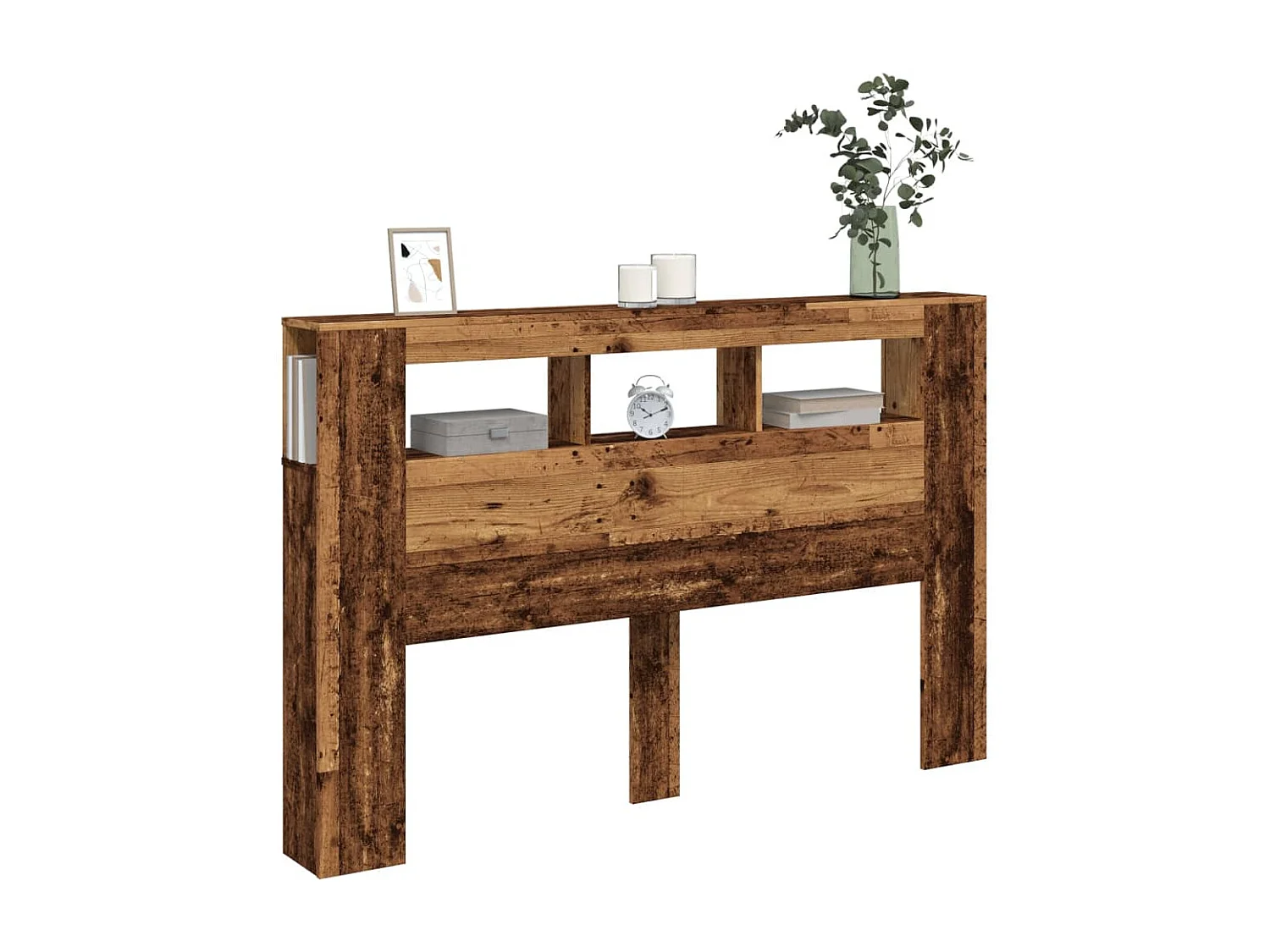 Testiera LED in legno vecchio 160x18,5x103,5cm in legno ingegnerizzato