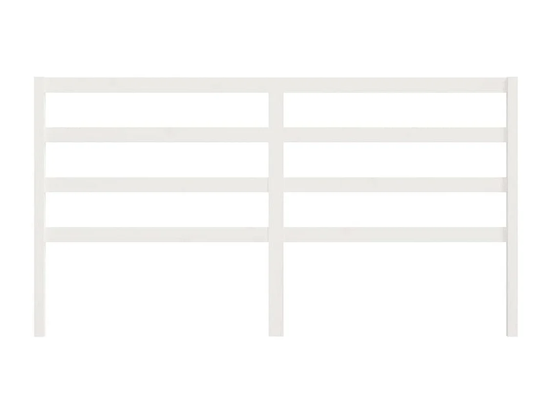 Tête de lit Blanc 206x4x100 cm Bois massif de pin