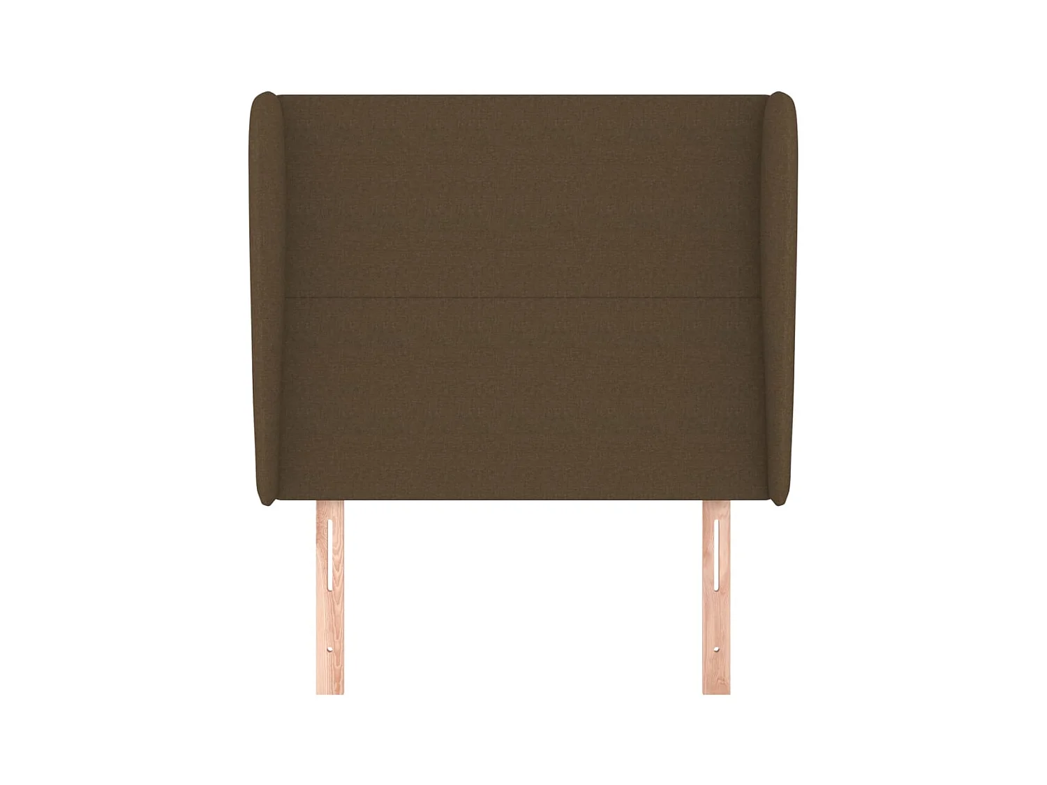 Hoofdbord met vleugels Donkerbruin 103x23x118/128 cm Stof