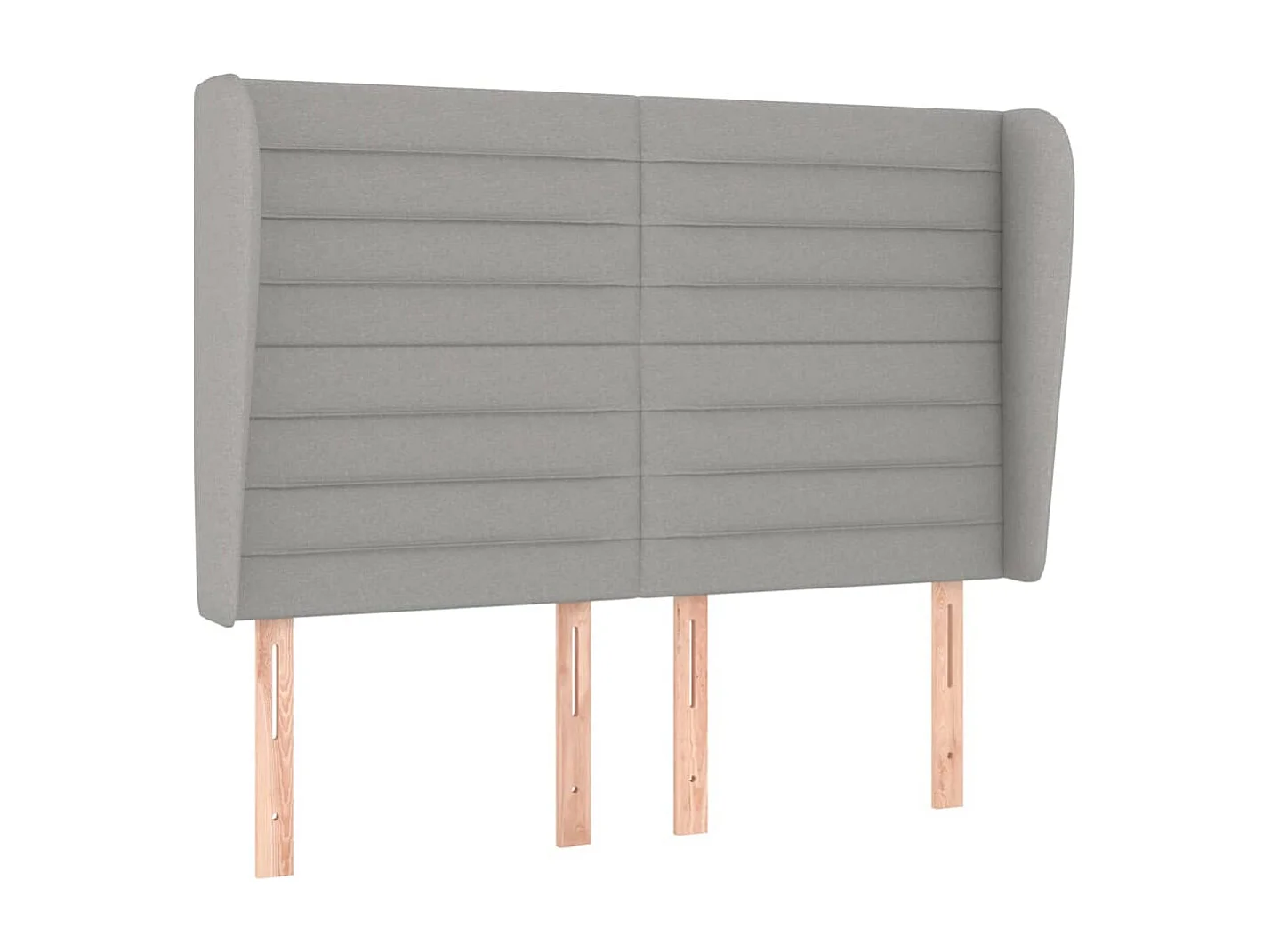 Tête de lit avec oreilles Gris clair 147x23x118/128 cm Tissu