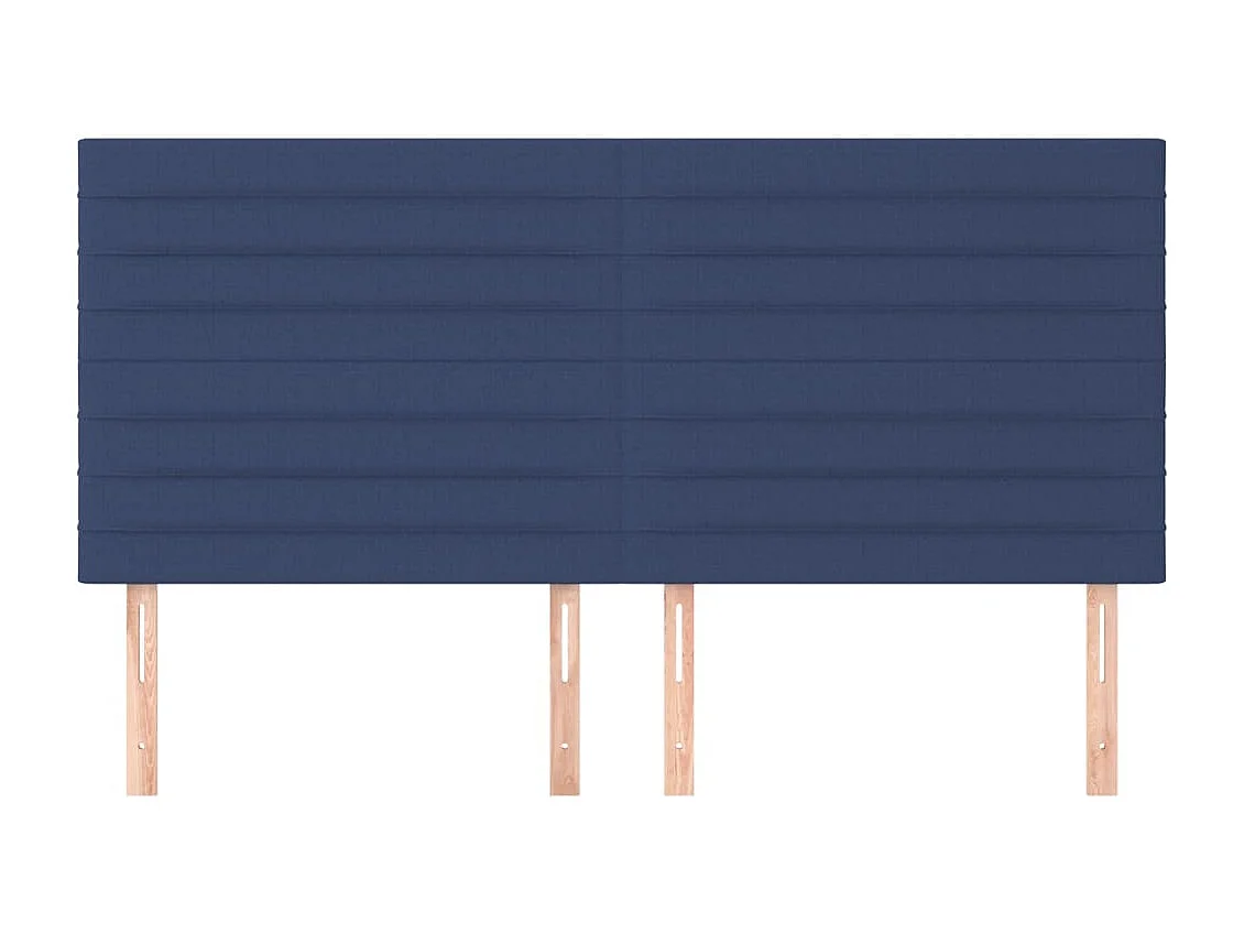 Têtes de lit 4 pcs Bleu 100x5x78/88 cm Tissu