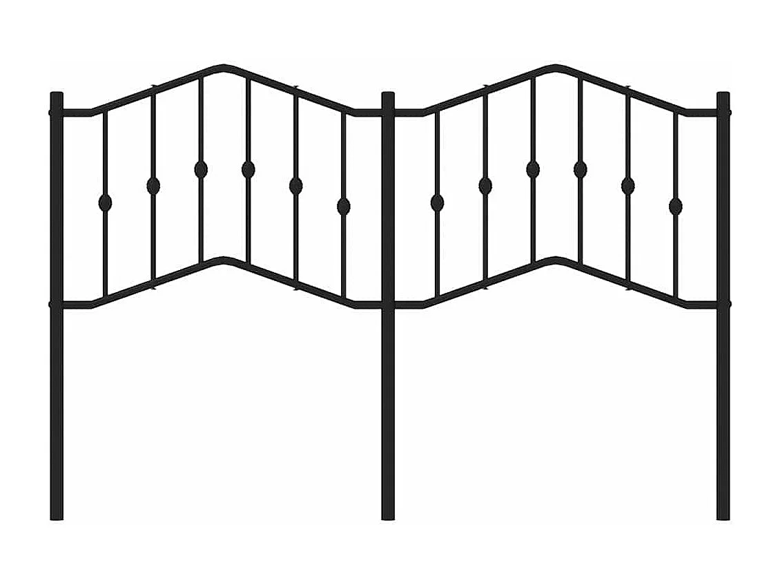 Tête de lit métal noir 150 cm