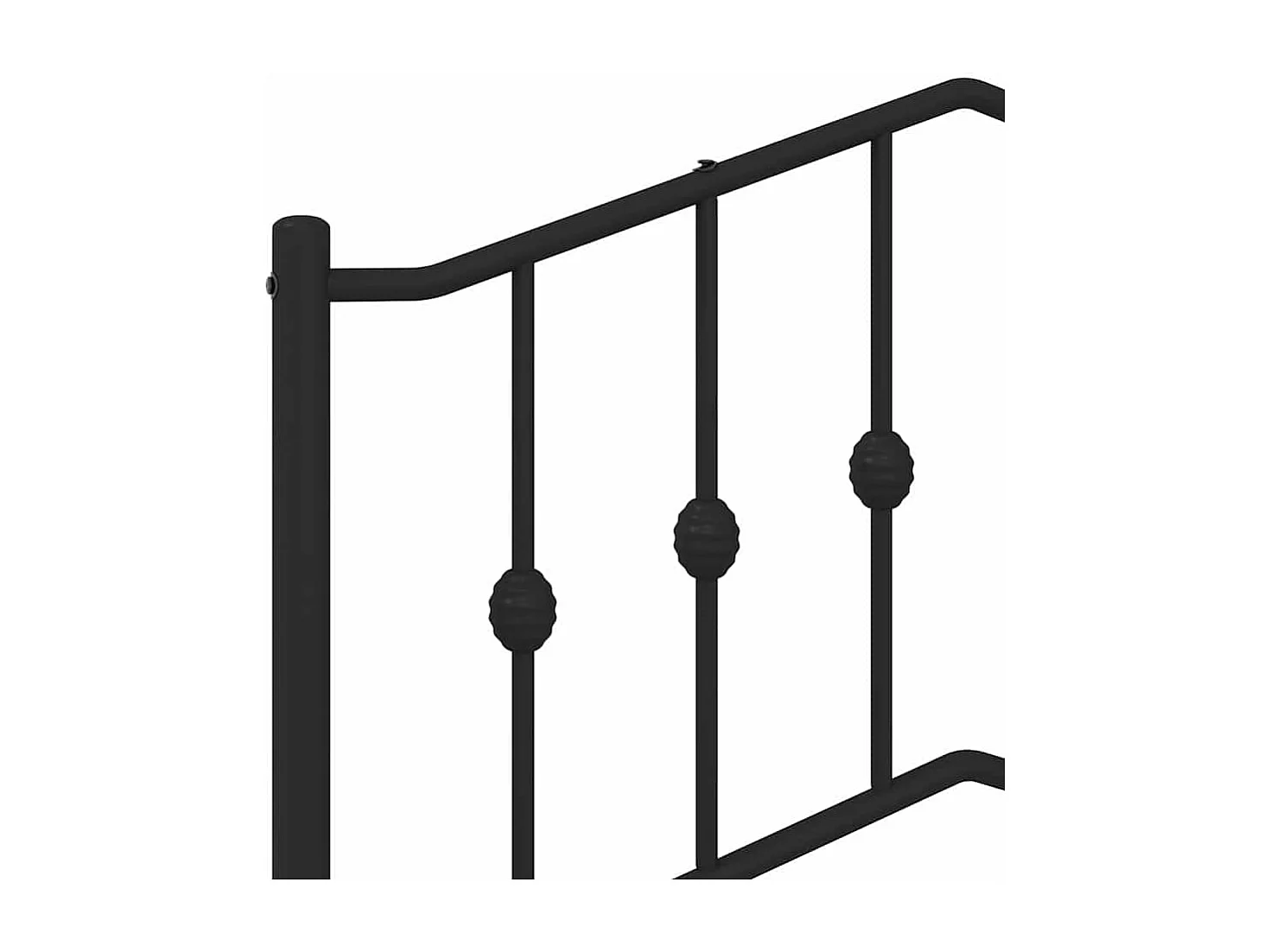 Zwart metalen hoofdbord 150 cm