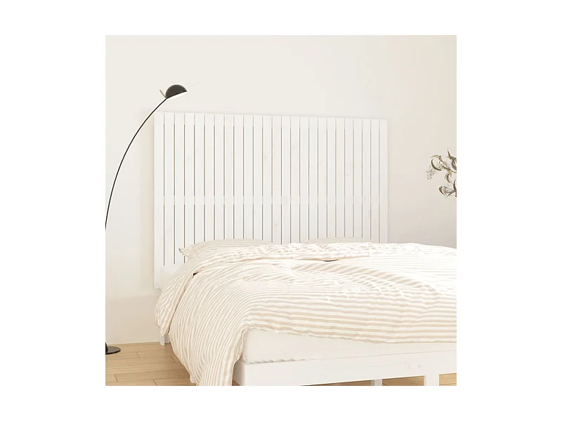 Wandhoofdbord Wit 159,5x3x110 cm Massief grenenhout