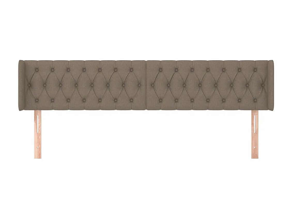 Kopfteil mit Flügeln Taupe 183x16x78/88 cm Stoff