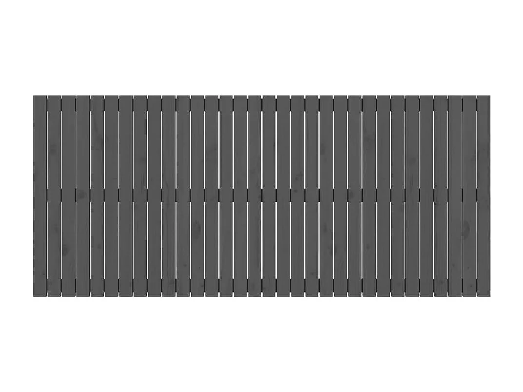 Tête de lit murale Gris 204x3x90 cm Bois massif de pin