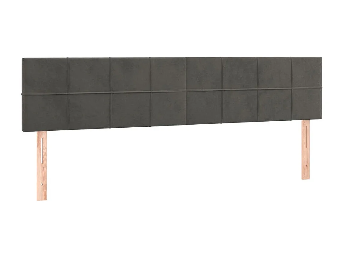Testiera LED Grigio Scuro 160x5x78/88 cm Velluto