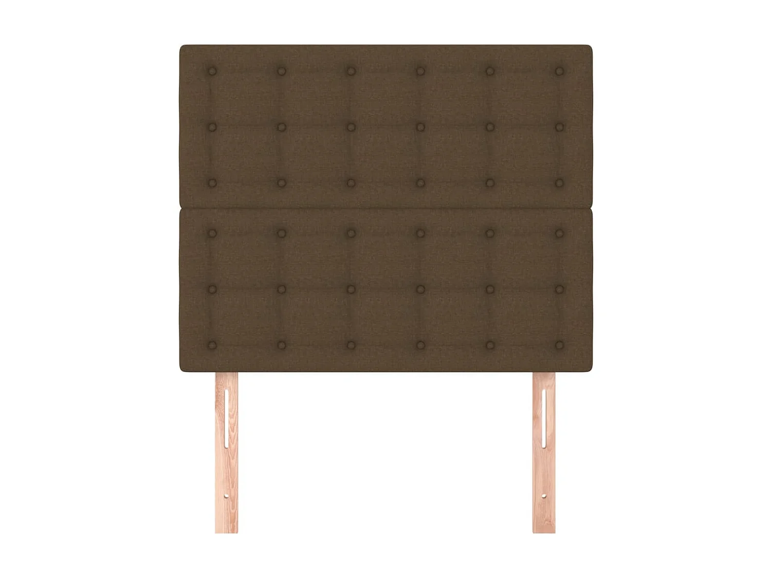 Têtes de lit 2 pcs Marron Foncé 100x5x78/88 cm Tissu