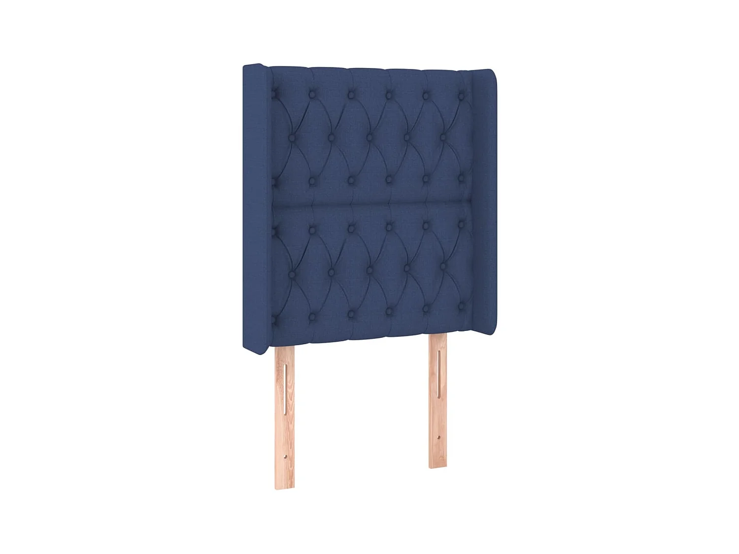 Hoofdbord met vleugels Blauw 83x16x118/128 cm Stof