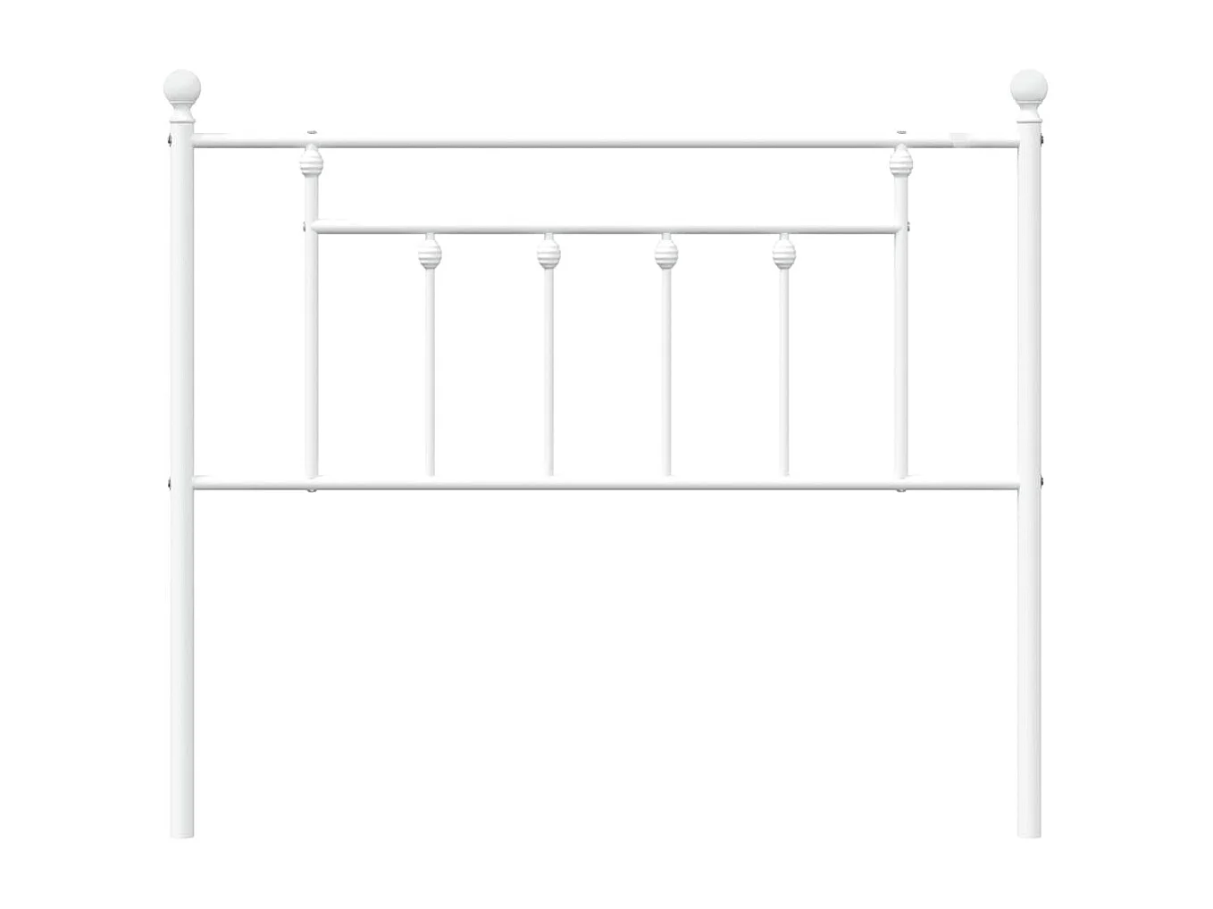 Wit metalen hoofdbord 100 cm