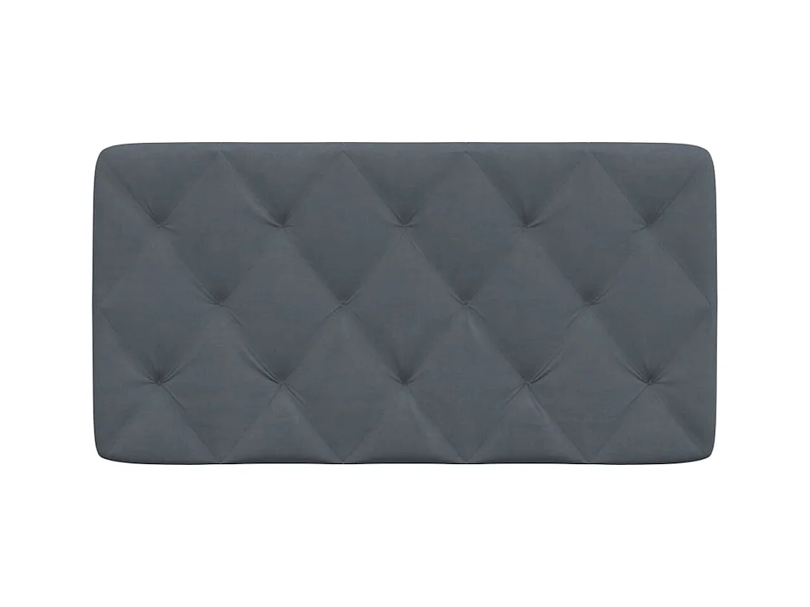 Donkergrijs hoofdbordkussen 100 cm fluweel