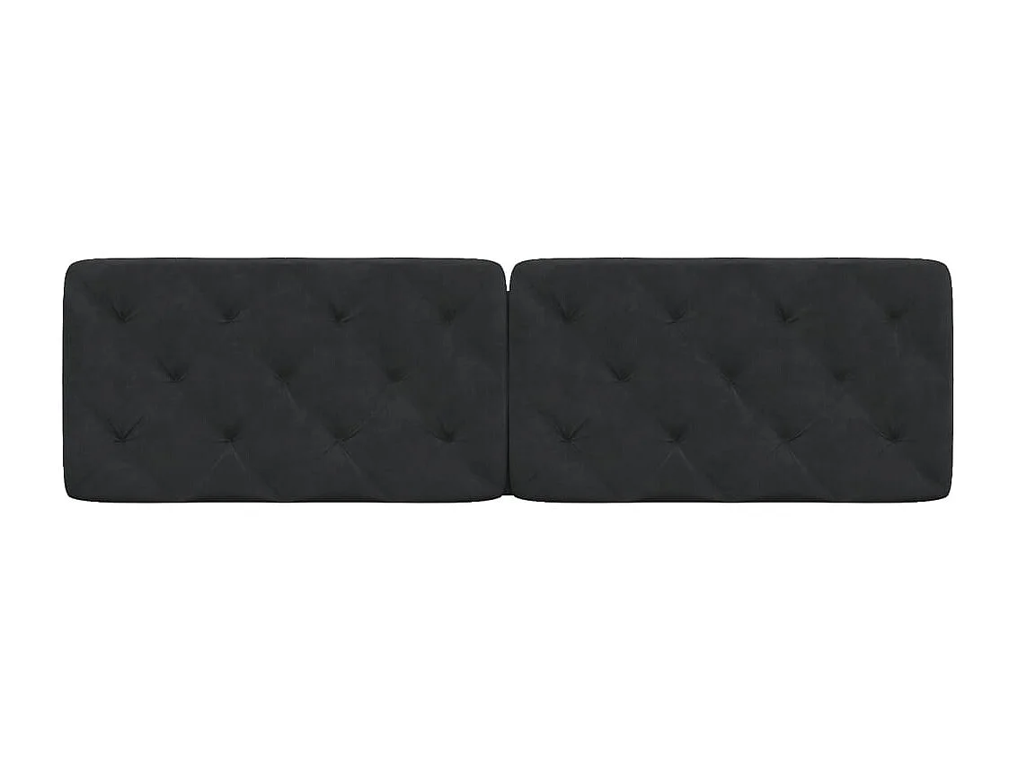 Cojín cabecero negro terciopelo 180 cm