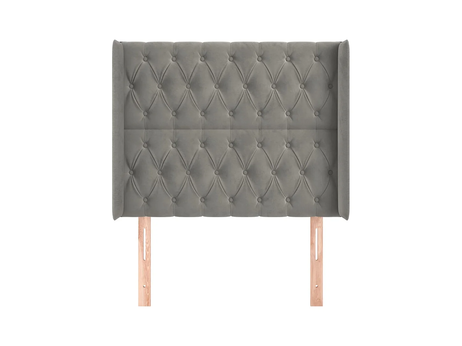 Tête de lit avec oreilles Gris clair 103x16x118/128 cm Velours