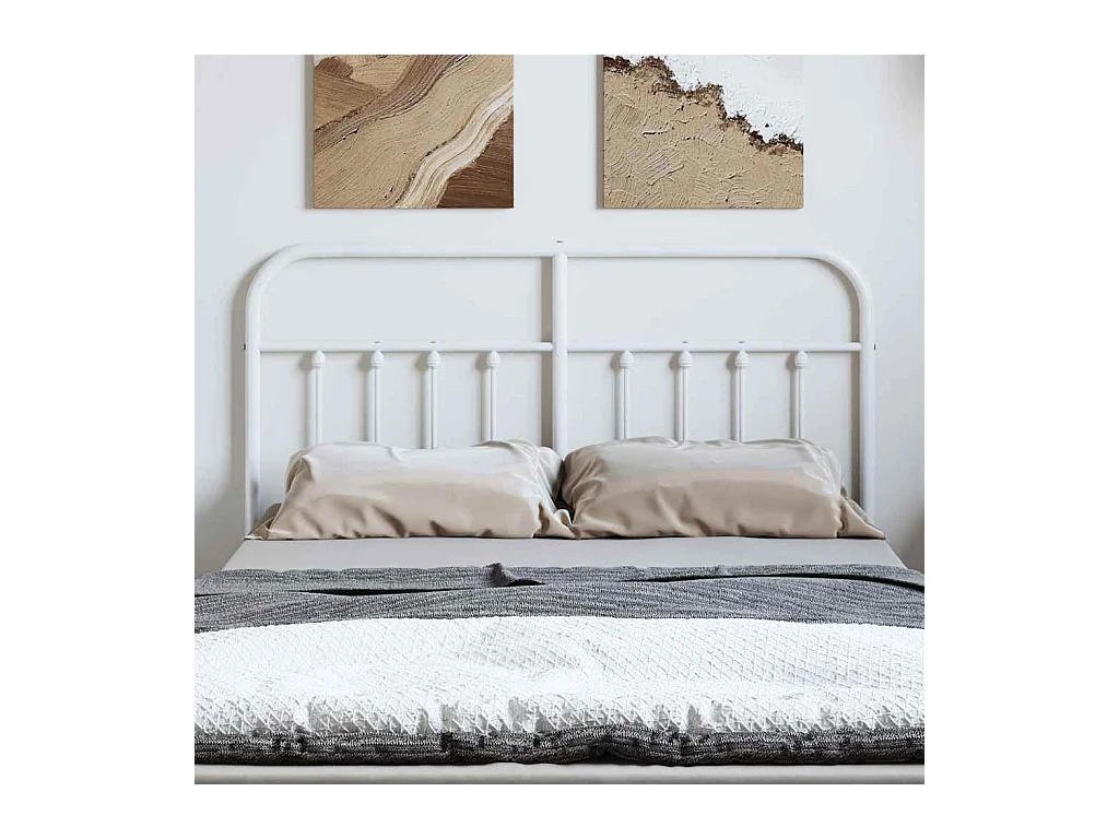 Wit metalen hoofdbord 150 cm