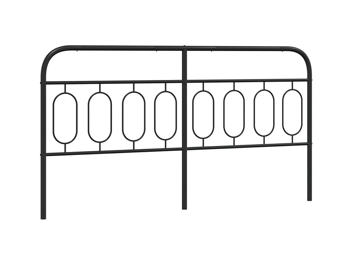 Zwart metalen hoofdbord 183 cm