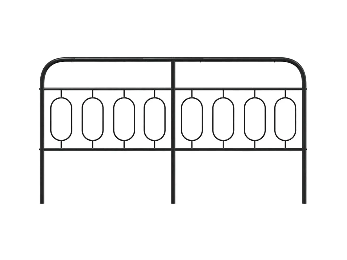 Zwart metalen hoofdbord 183 cm