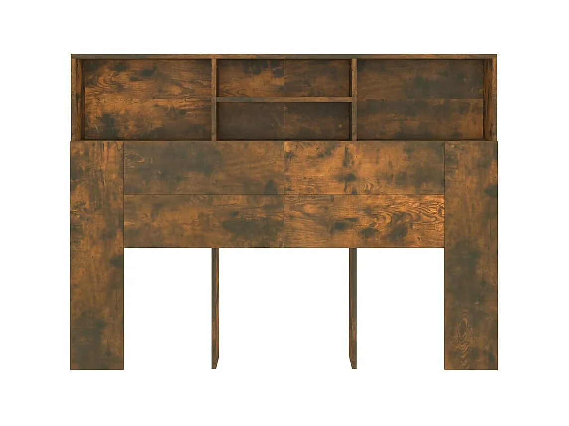 Armoire de tête de lit Chêne fumé 140x19x103,5 cm