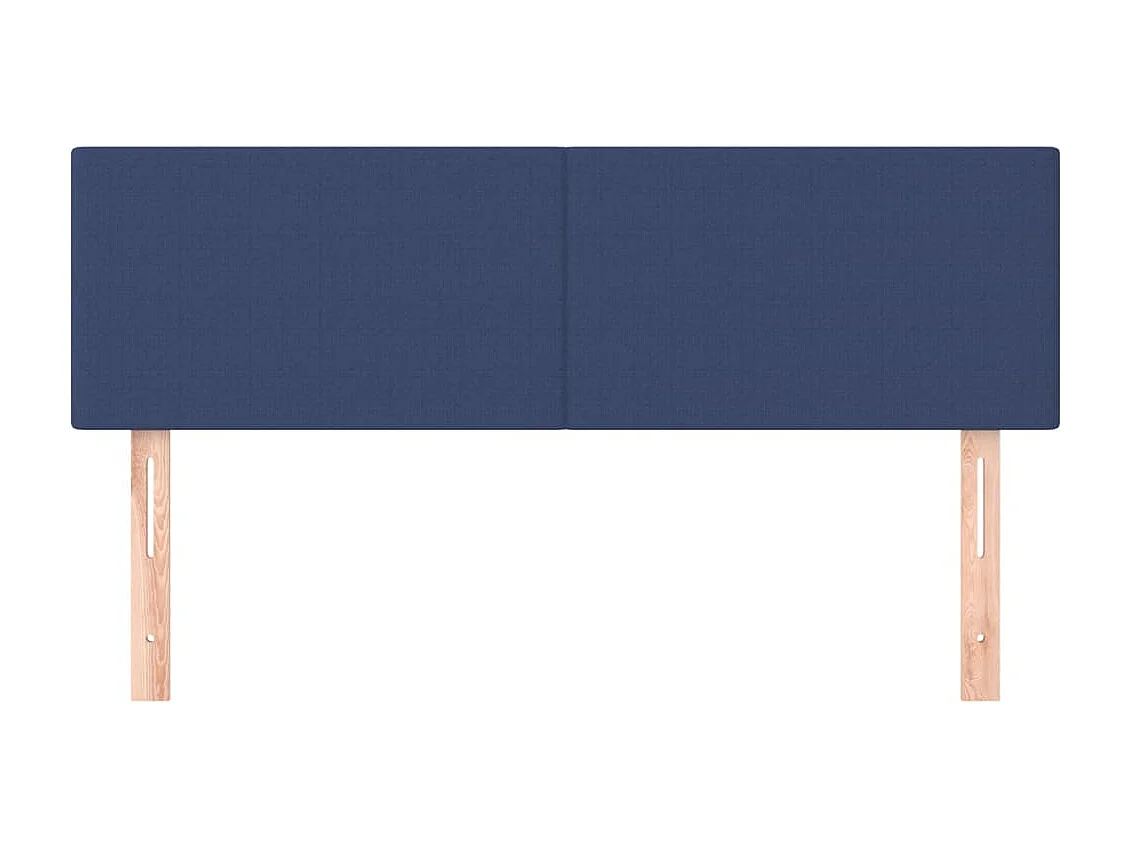 Hoofdborden 2 stuks Blauw 72x5x78/88 cm Stof