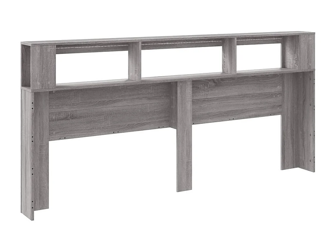 Sonoma graues LED-Kopfteil 220x18,5x103,5 cm Holzwerkstoff